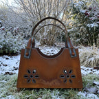 Dekotasche mit Blumenmuster und zwei Henkeln